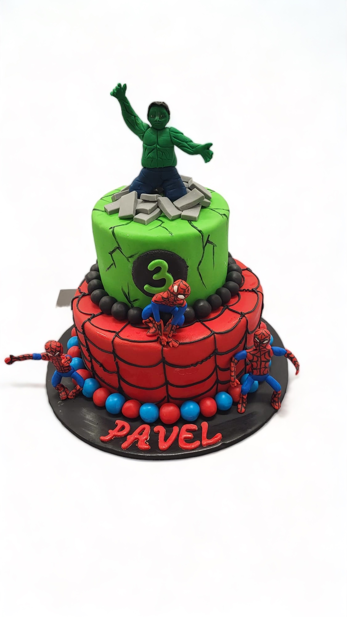 Hulk & Spiderman cake (91) (30 porcija)