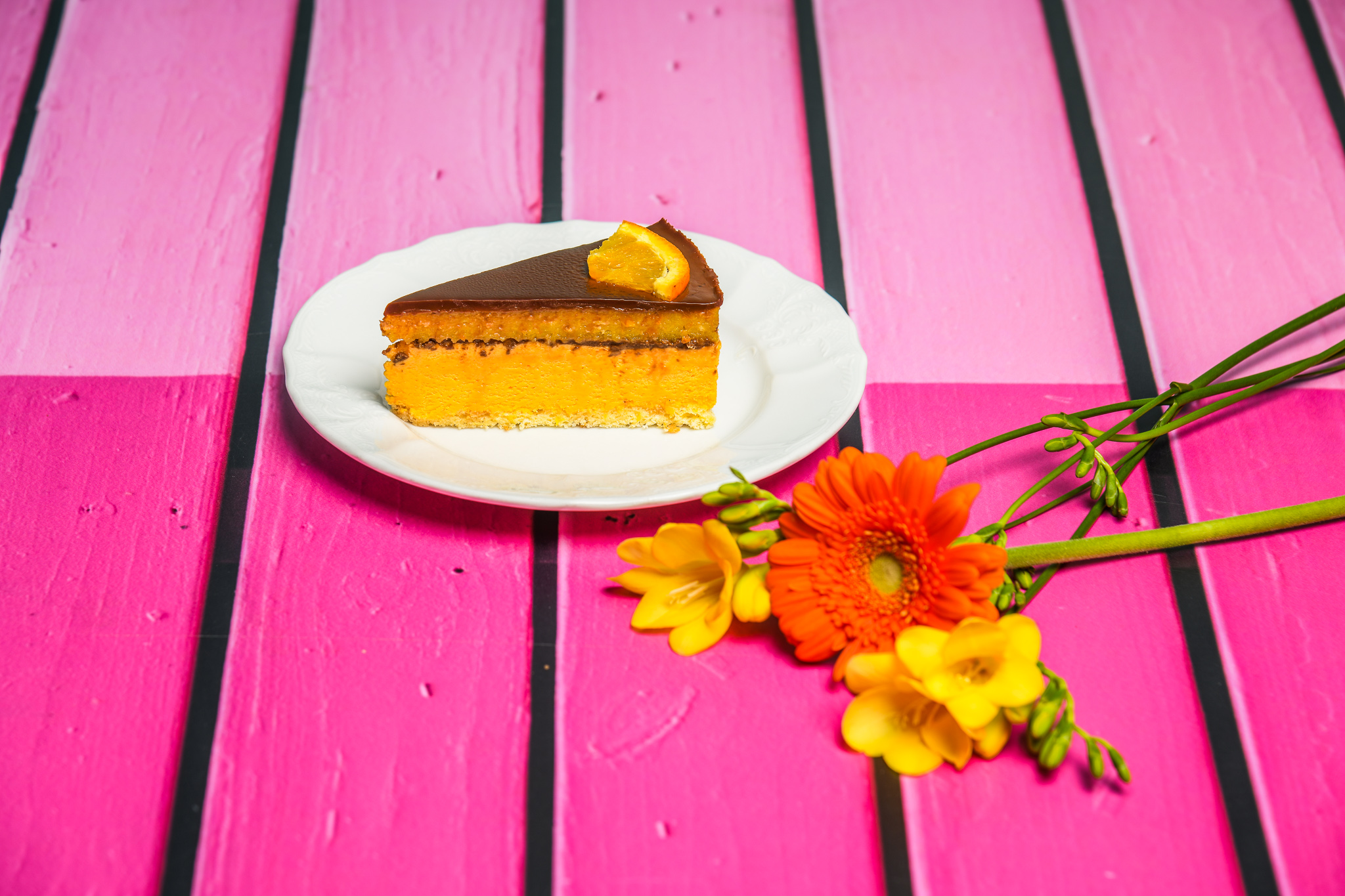 Jaffa torta kom (musse od naranče,ganache i kuhana naranča)