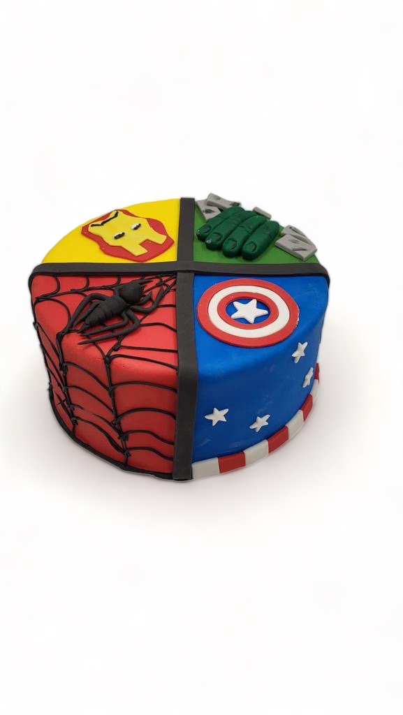 Marvel cake ( spiderman, captain america) (47) (12 porcija)