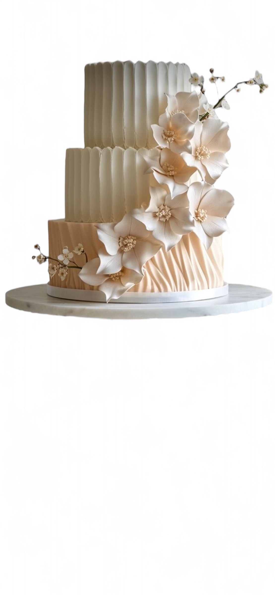 Elegantna torta vjenčanje , breskva (204) (50 porcija)